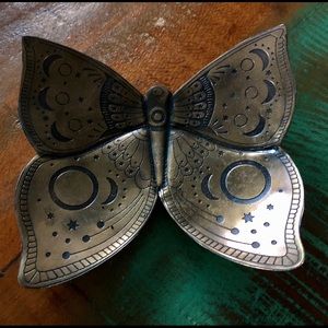 Urban Outfitters Brass Butterfly Trinket Dish